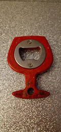 Décapsuleur artisanal – Rouge profond effet marbré