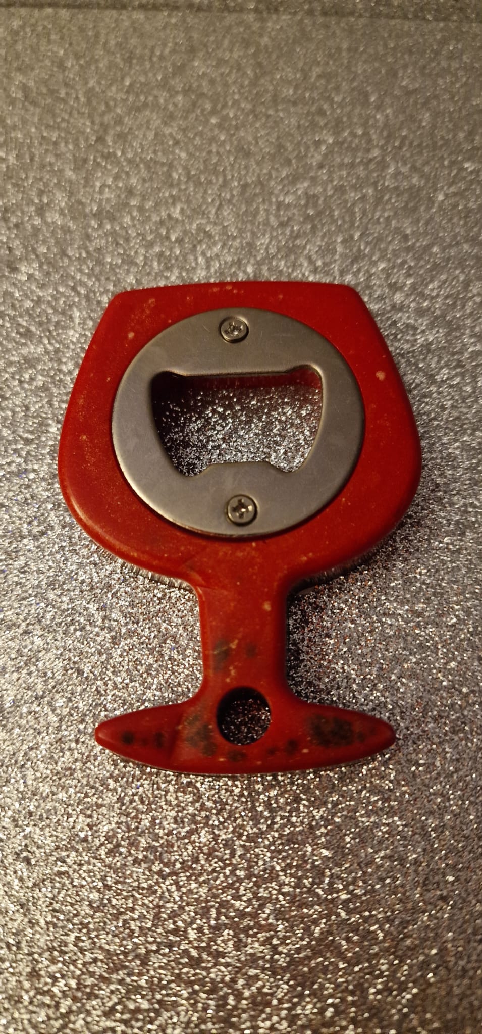 Décapsuleur artisanal – Rouge profond effet marbré