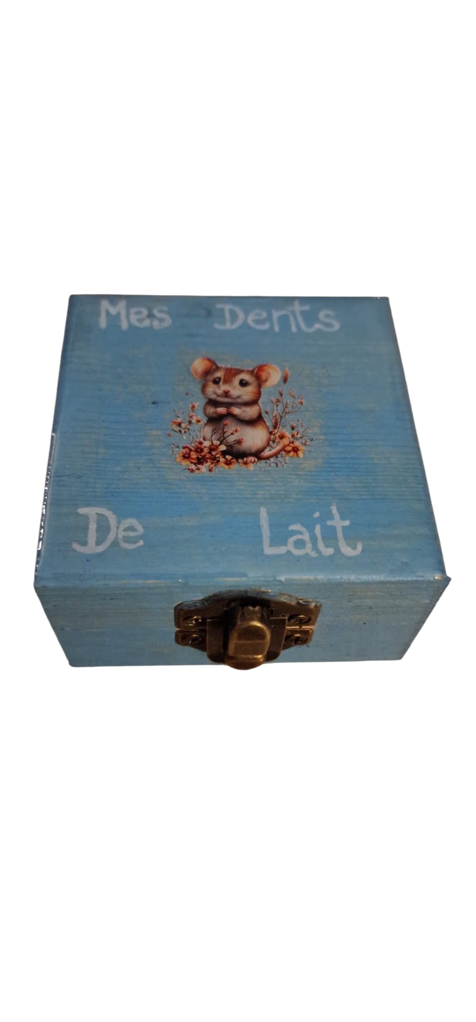 Boîte en bois orange « Boîte à trésor » – Hibou Mystique