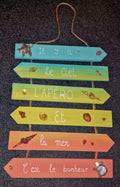 Panneau décoratif “Il y a le ciel, l’apéro et la mer”