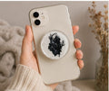Phone Grip Corbeau Mystique – Support de Téléphone en Résine Artisanale