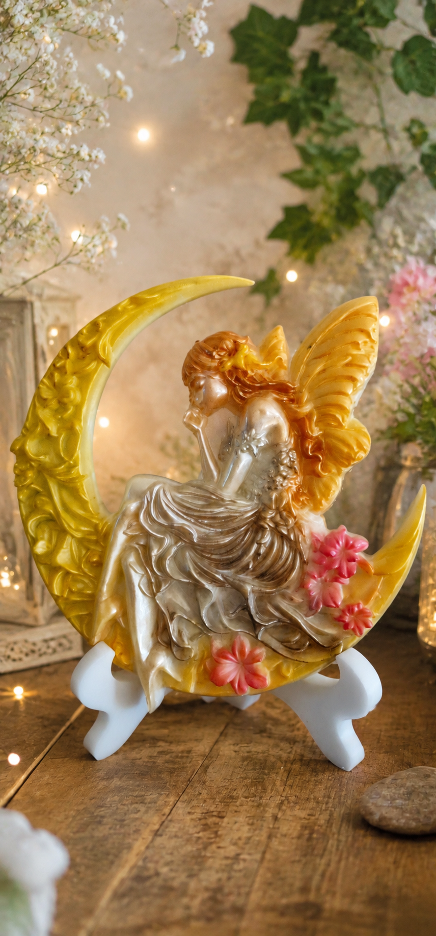 Déco fée rêveuse sur une lune
